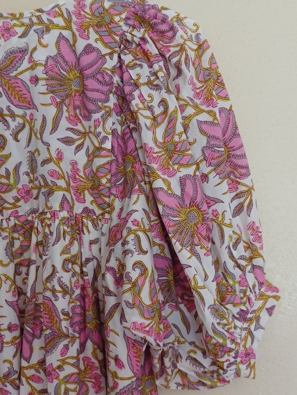 MILLE Saffron Midi Dress Pink Lily SZ XS Feminine Flowy Floral Cottagecore - Picture 14 of 16